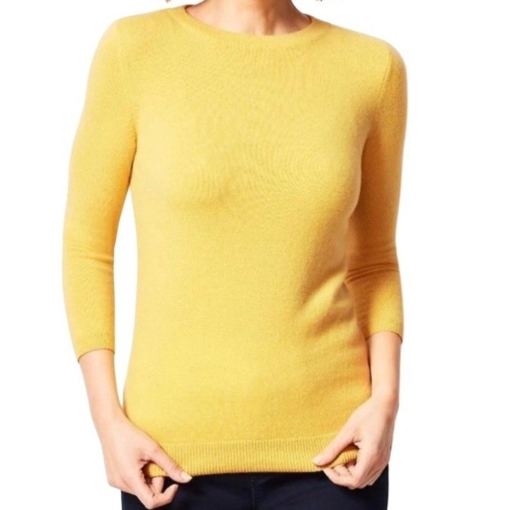 Talbots 100% Cashmere Sweater Womens 3/4 Sleeve Sz S/M